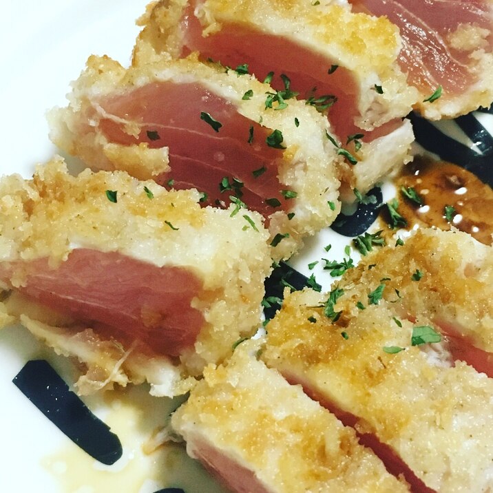 マグロカツ バルサミコソース